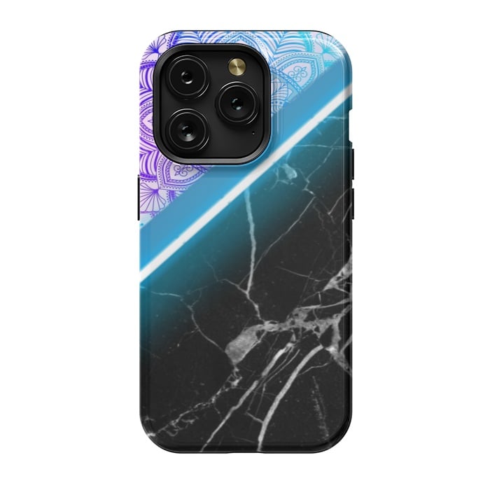 iPhone 15 Pro StrongFit Mandala x Marble by CAS