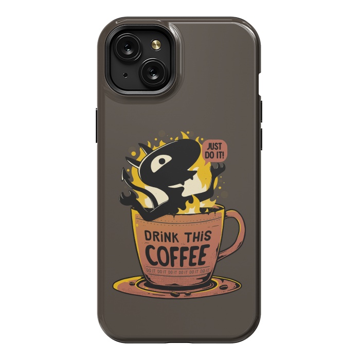iPhone 15 Plus StrongFit Luci Coffee by eduely