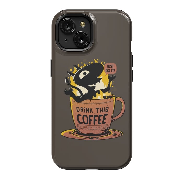iPhone 15 StrongFit Luci Coffee by eduely
