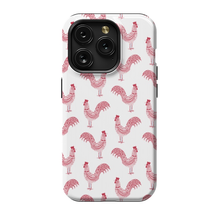 iPhone 15 Pro StrongFit Magnificent Roosters by Nic Squirrell