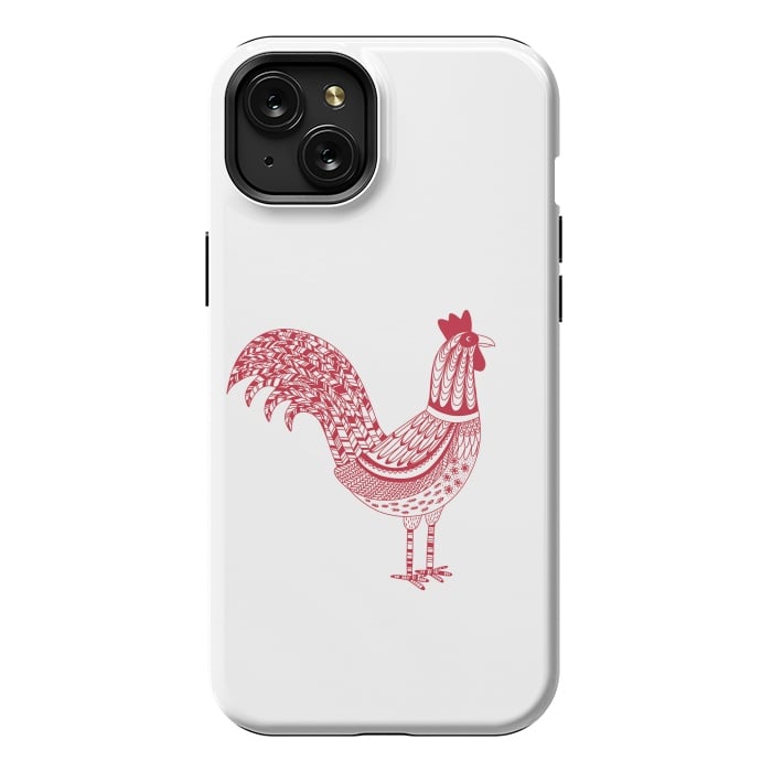 iPhone 15 Plus StrongFit The Most Magnificent Rooster in the Chicken Coop by Nic Squirrell