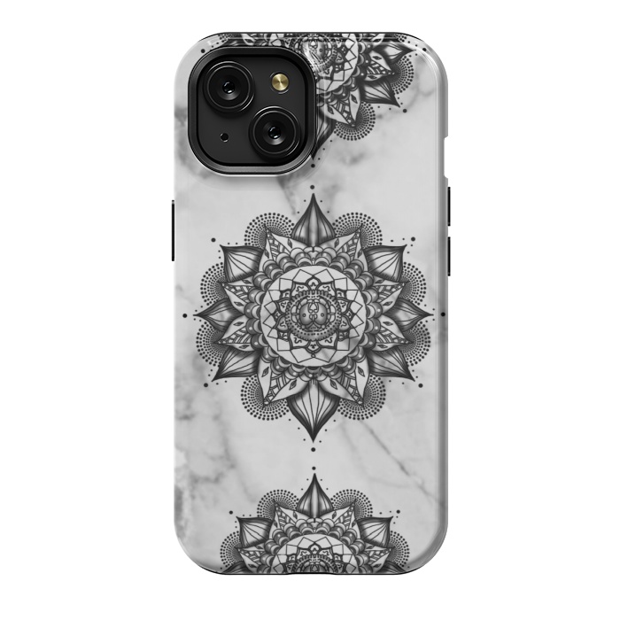 iPhone 15 StrongFit Cute Flower Mandala by CAS