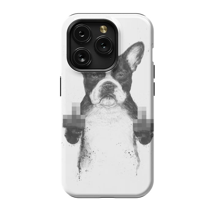 iPhone 15 Pro StrongFit Censored dog by Balazs Solti