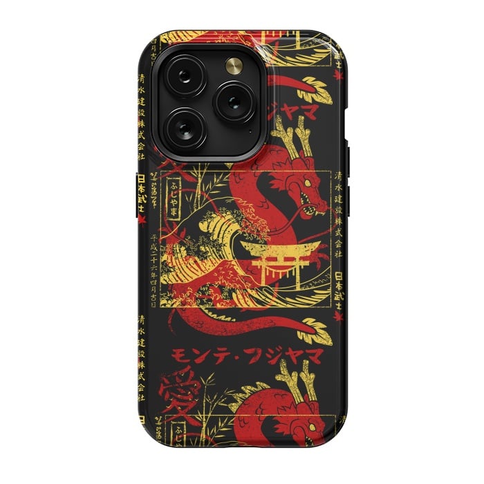 iPhone 15 Pro StrongFit Red chinese dragon gold by Alberto