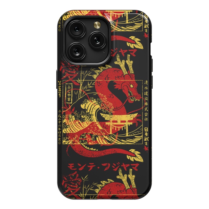 iPhone 15 Pro Max StrongFit Red chinese dragon gold by Alberto