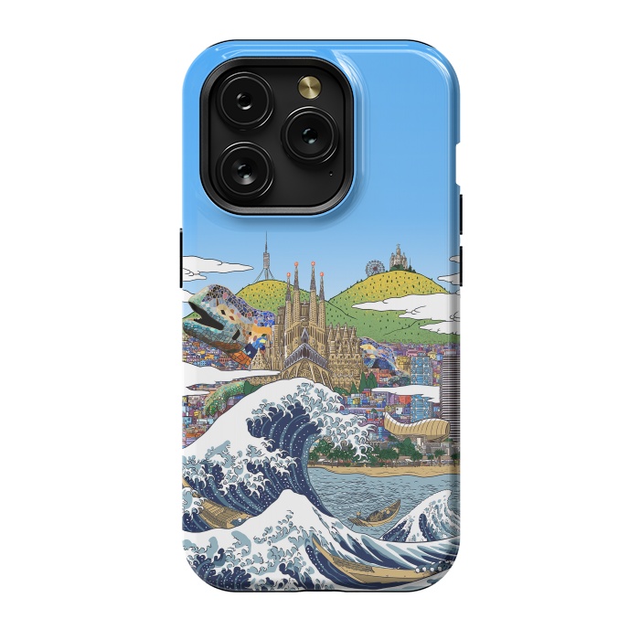 iPhone 15 Pro StrongFit The great wave in Barcelona by Alberto