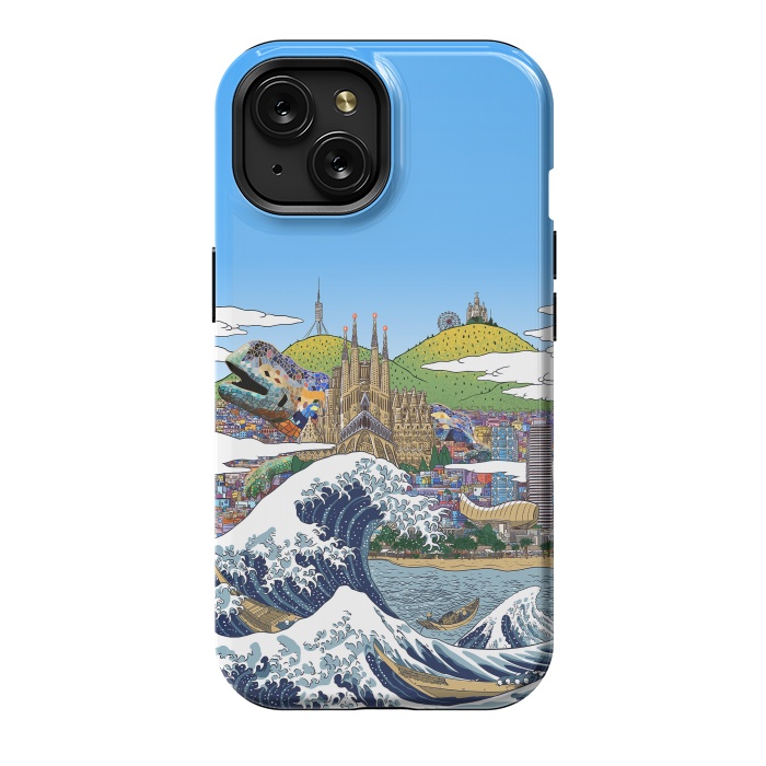 iPhone 15 StrongFit The great wave in Barcelona by Alberto