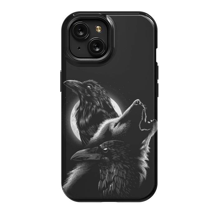 iPhone 15 StrongFit Wolf crow by Alberto