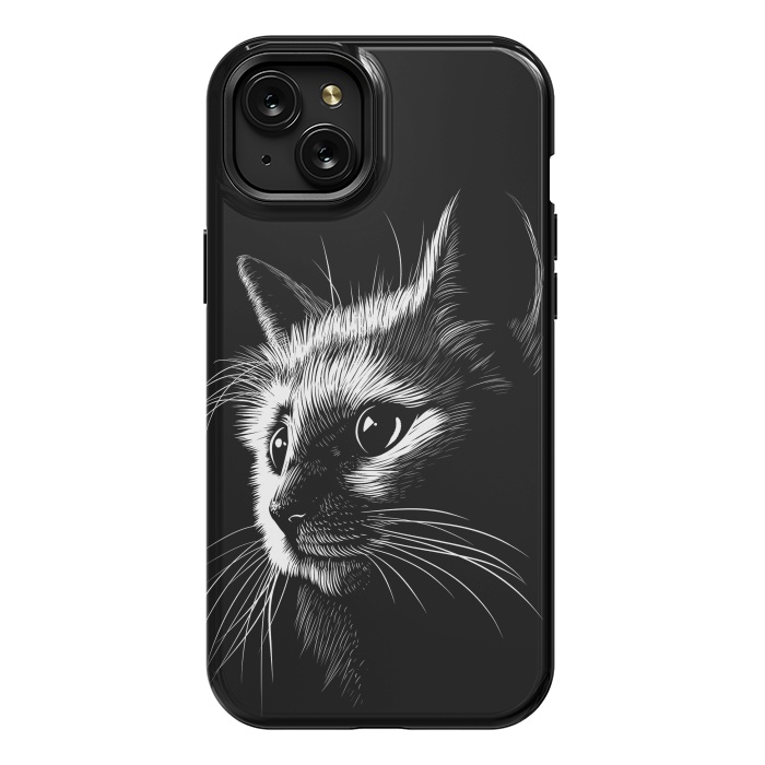 iPhone 15 Plus StrongFit Cat in the shadows by Alberto