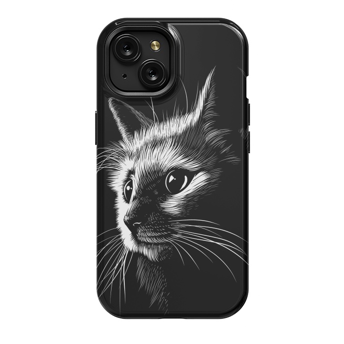 iPhone 15 StrongFit Cat in the shadows by Alberto
