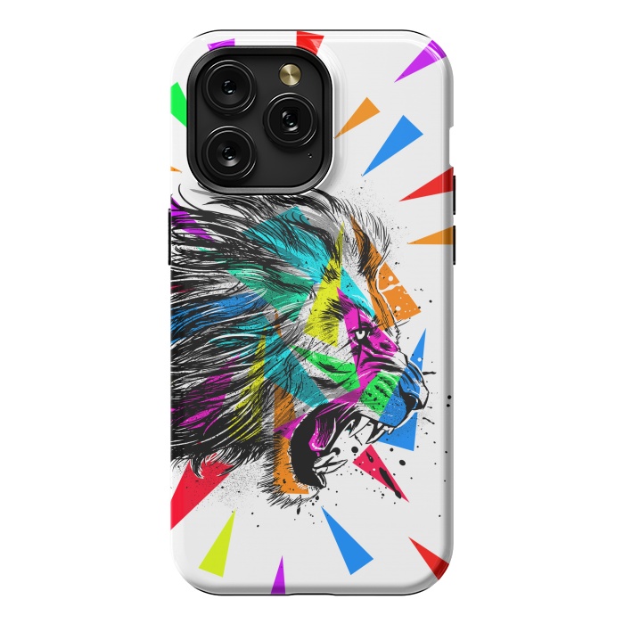 iPhone 15 Pro Max StrongFit Sketch lion triangle by Alberto