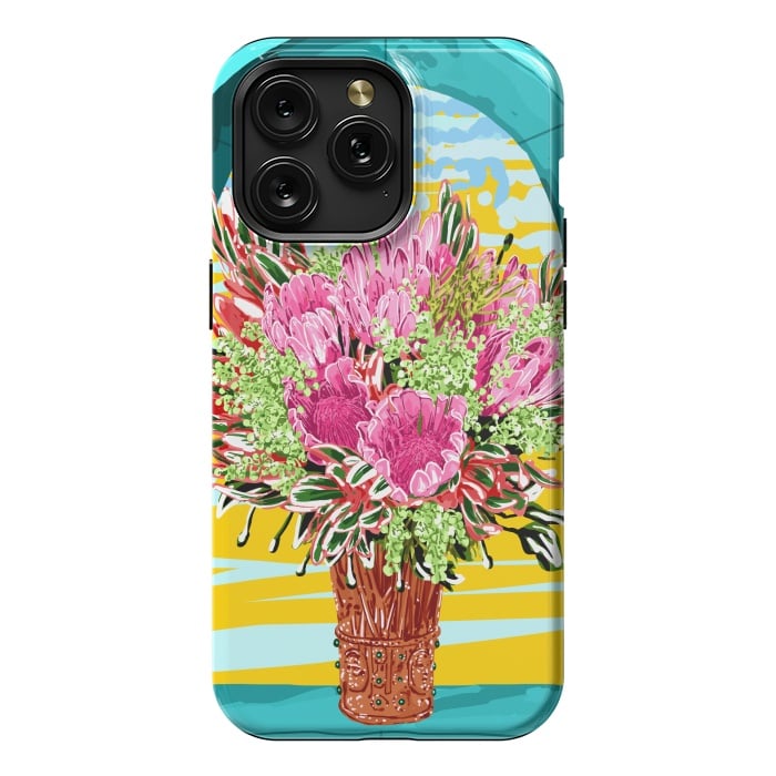 iPhone 15 Pro Max StrongFit The Good Vibes Flower Pot by Uma Prabhakar Gokhale