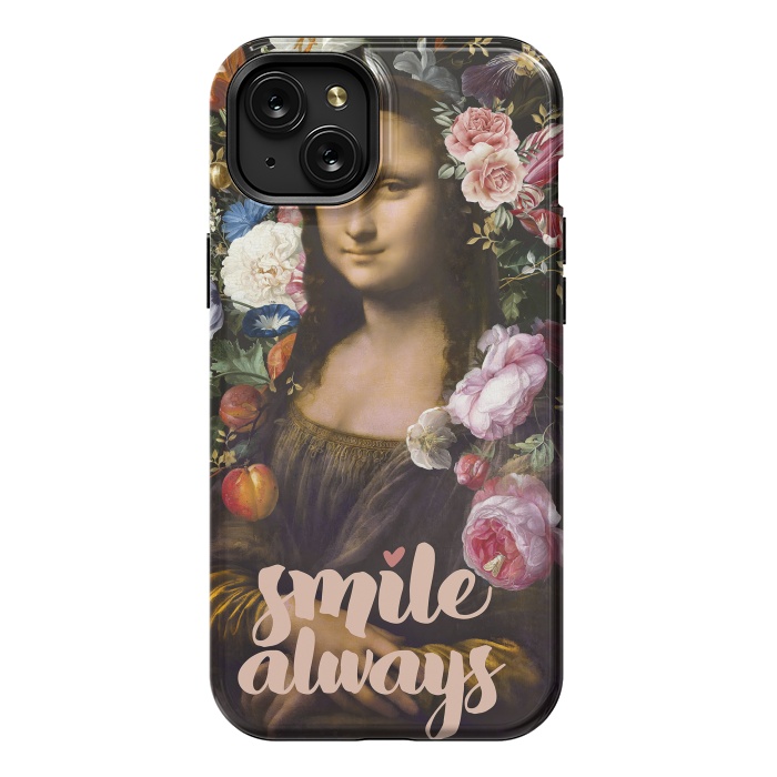 iPhone 15 Plus StrongFit Smile Always, Mona Lisa by amini54