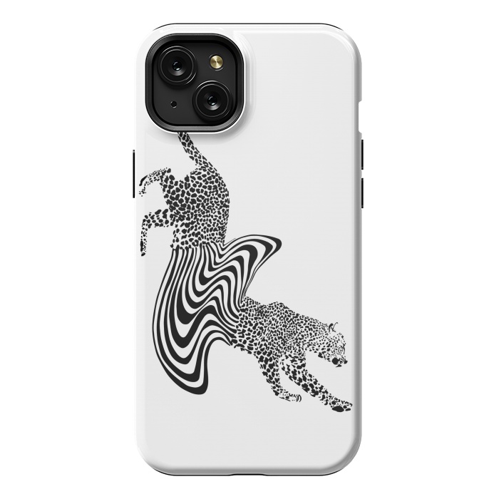 iPhone 15 Plus StrongFit Cheetah Melt  by ECMazur 
