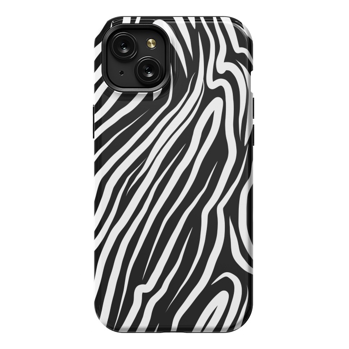 iPhone 15 Plus StrongFit Zebra work abstract by Josie