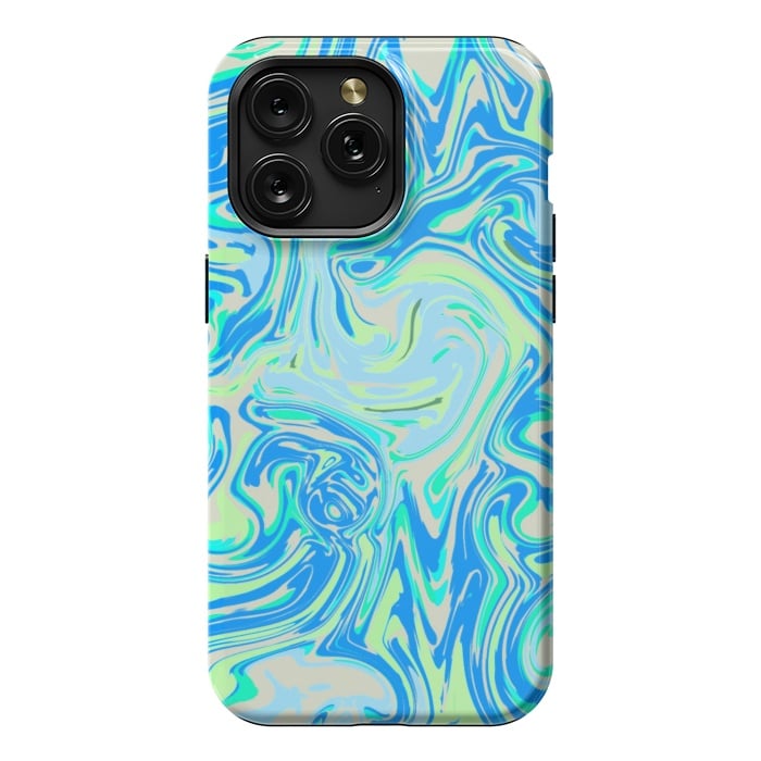 iPhone 15 Pro Max StrongFit Blue whirlpool by Josie