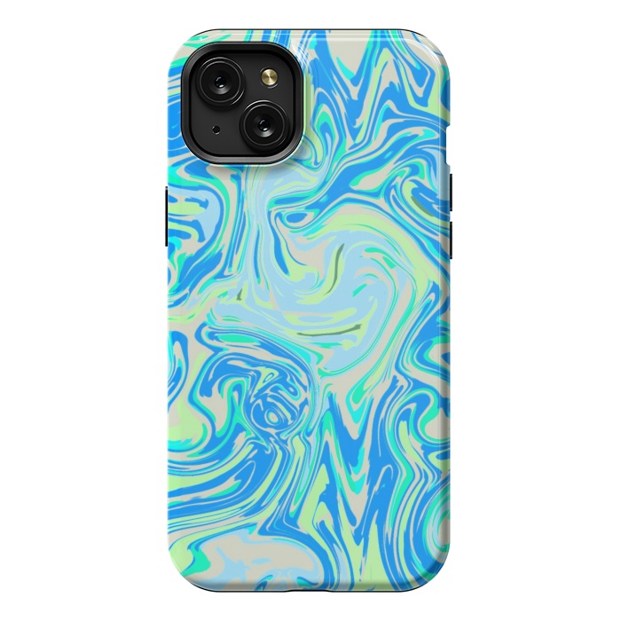 iPhone 15 Plus StrongFit Blue whirlpool by Josie