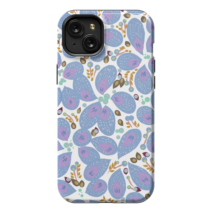 iPhone 15 Plus StrongFit Paisley Blue by Josie