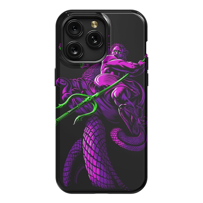 iPhone 15 Pro Max StrongFit Poseidon with Trident and Dragon by Alberto
