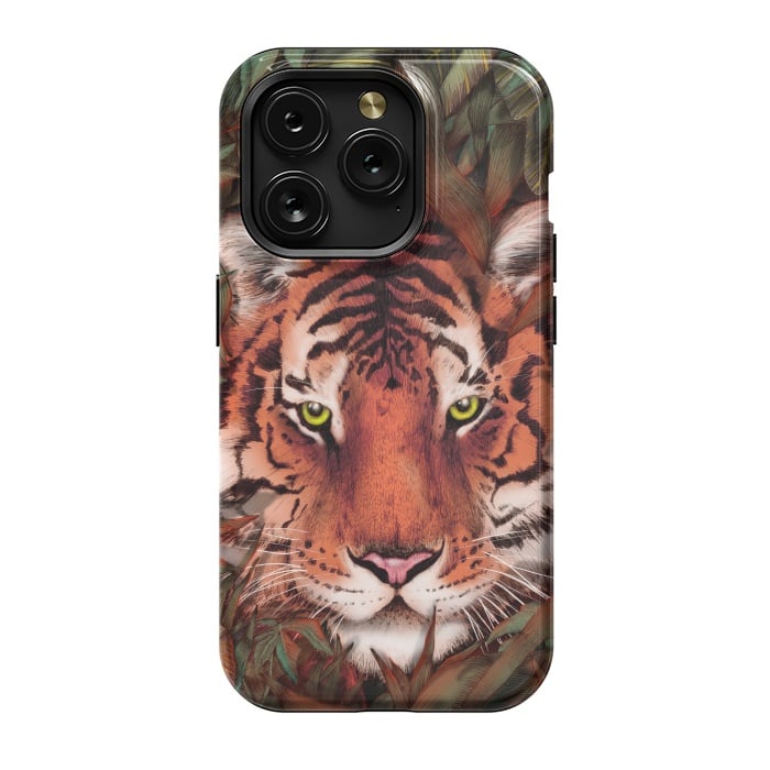 iPhone 15 Pro StrongFit Jungle Tiger Majesty Colour Version by ECMazur 