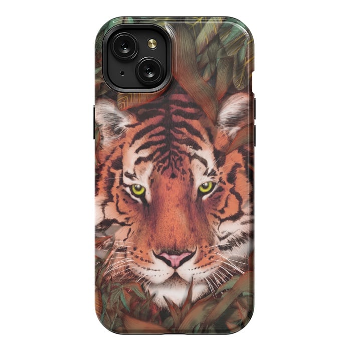 iPhone 15 Plus StrongFit Jungle Tiger Majesty Colour Version by ECMazur 