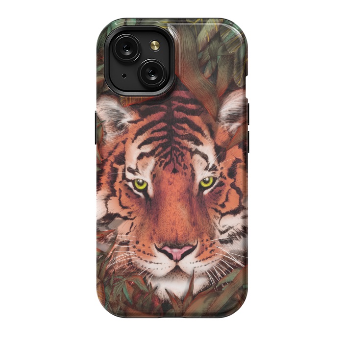 iPhone 15 StrongFit Jungle Tiger Majesty Colour Version by ECMazur 