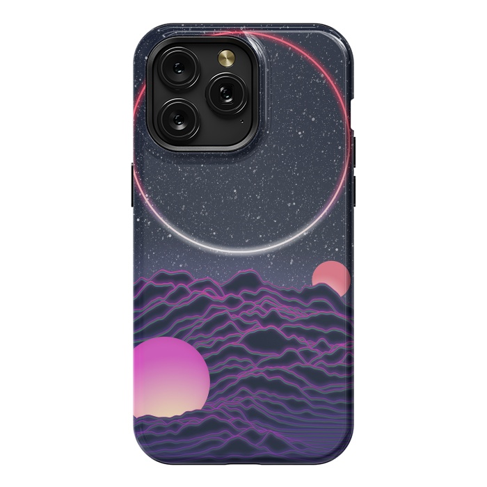 iPhone 15 Pro Max StrongFit Neon Moonscape by amini54