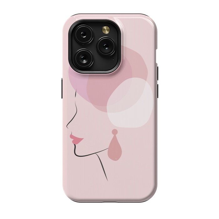 iPhone 15 Pro StrongFit Pink Bubble Lady by Martina