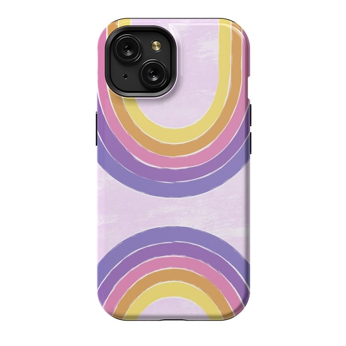 iPhone 15 StrongFit Double Rainbow by Martina