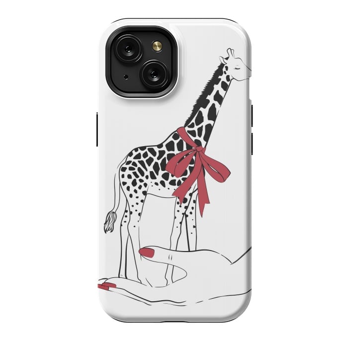 iPhone 15 StrongFit Holding Giraffe by Martina