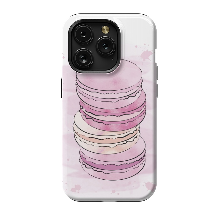 iPhone 15 Pro StrongFit Pink Macarons by Martina