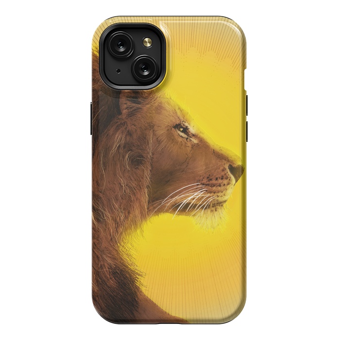 iPhone 15 Plus StrongFit Lion and Sun by ECMazur 