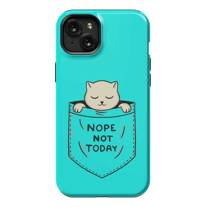 iPhone 15 Plus StrongFit Cat Pocket by Coffee Man