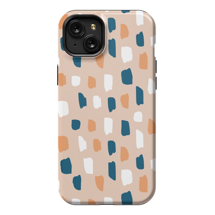 iPhone 15 Plus StrongFit Natural Terrazzo by Creativeaxle