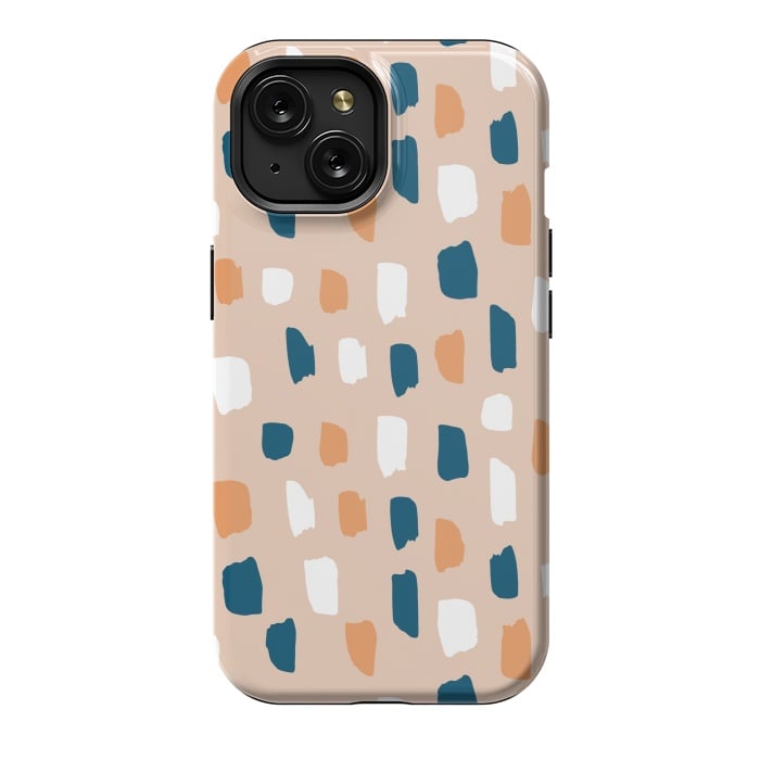 iPhone 15 StrongFit Natural Terrazzo by Creativeaxle