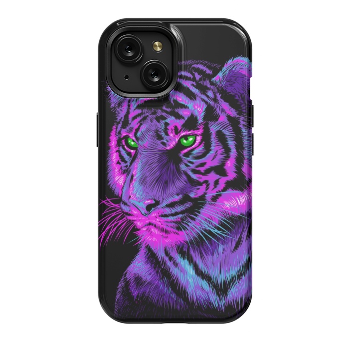 iPhone 15 StrongFit Lilac tiger by Alberto