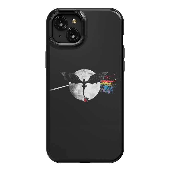 iPhone 15 Plus StrongFit Dragon Side of the Moon Cute Funny Gift by eduely