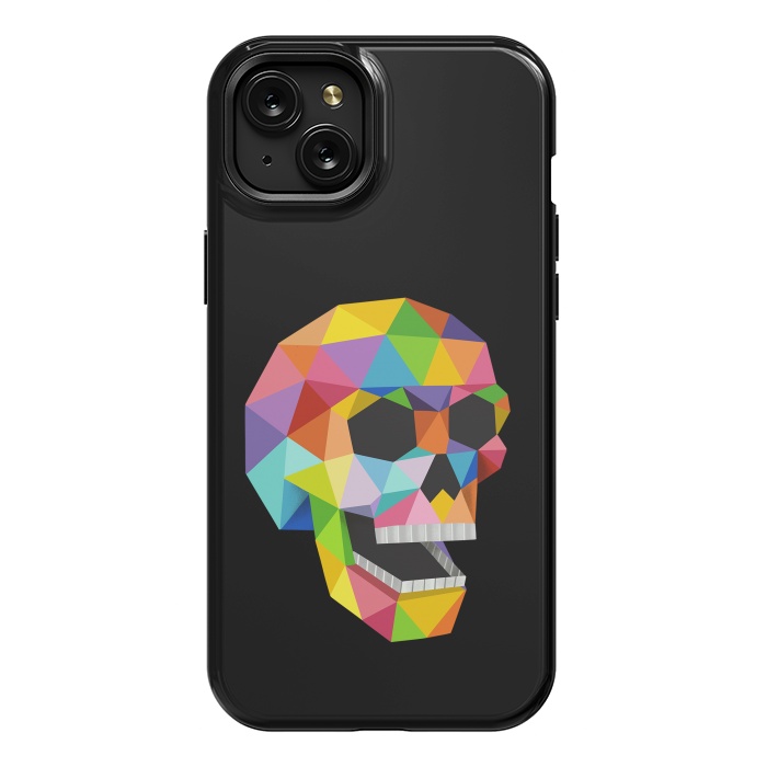 iPhone 15 Plus StrongFit Skull Polygons by Coffee Man
