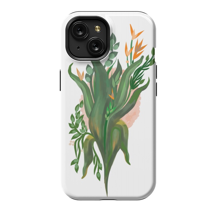 iPhone 15 StrongFit Tropical Orchid by Josie
