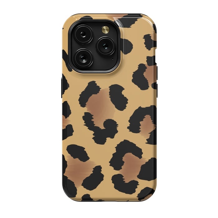 iPhone 15 Pro StrongFit Brown Animal Print by ArtsCase