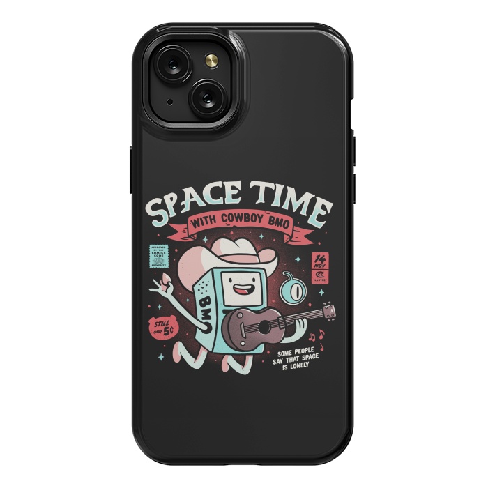 iPhone 15 Plus StrongFit Space Time Cool Robot Cowboy Gift by eduely