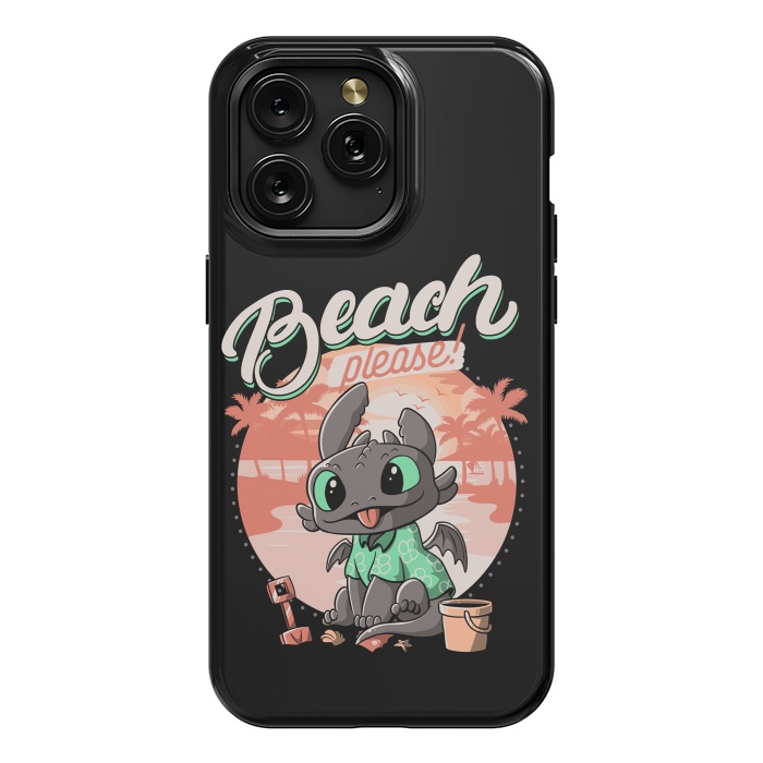 iPhone 15 Pro Max StrongFit Summer Dragon Funny Beach Please by eduely
