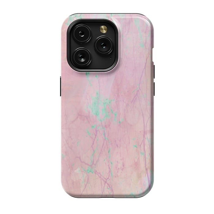 iPhone 15 Pro StrongFit Pink paint marble by Martina