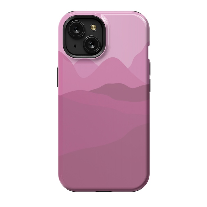 iPhone 15 StrongFit Big Pink Mountains by Martina