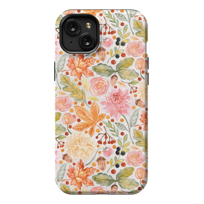 iPhone 15 Plus StrongFit Autumn Garden by Tangerine-Tane