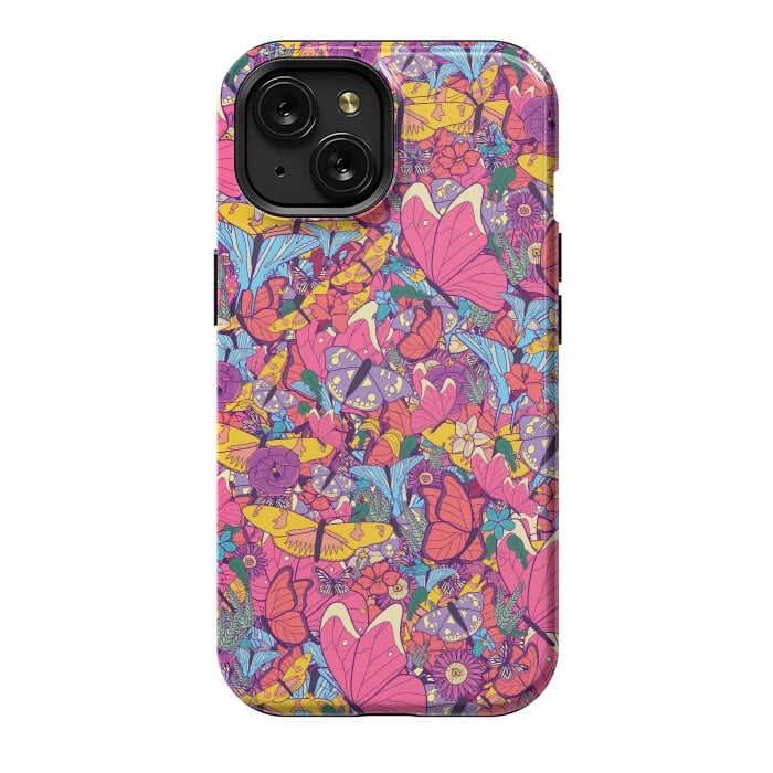 iPhone 15 StrongFit Spring butterflies by Steve Wade (Swade)