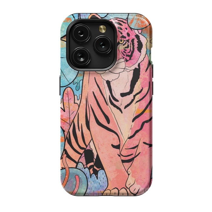 iPhone 15 Pro StrongFit The big tiger cat by Steve Wade (Swade)