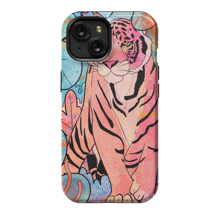 iPhone 15 StrongFit The big tiger cat by Steve Wade (Swade)