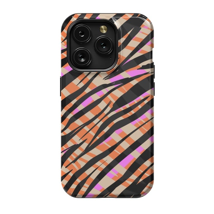 iPhone 15 Pro StrongFit Tiger skin by Laura Grant