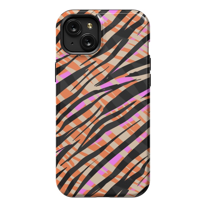 iPhone 15 Plus StrongFit Tiger skin by Laura Grant